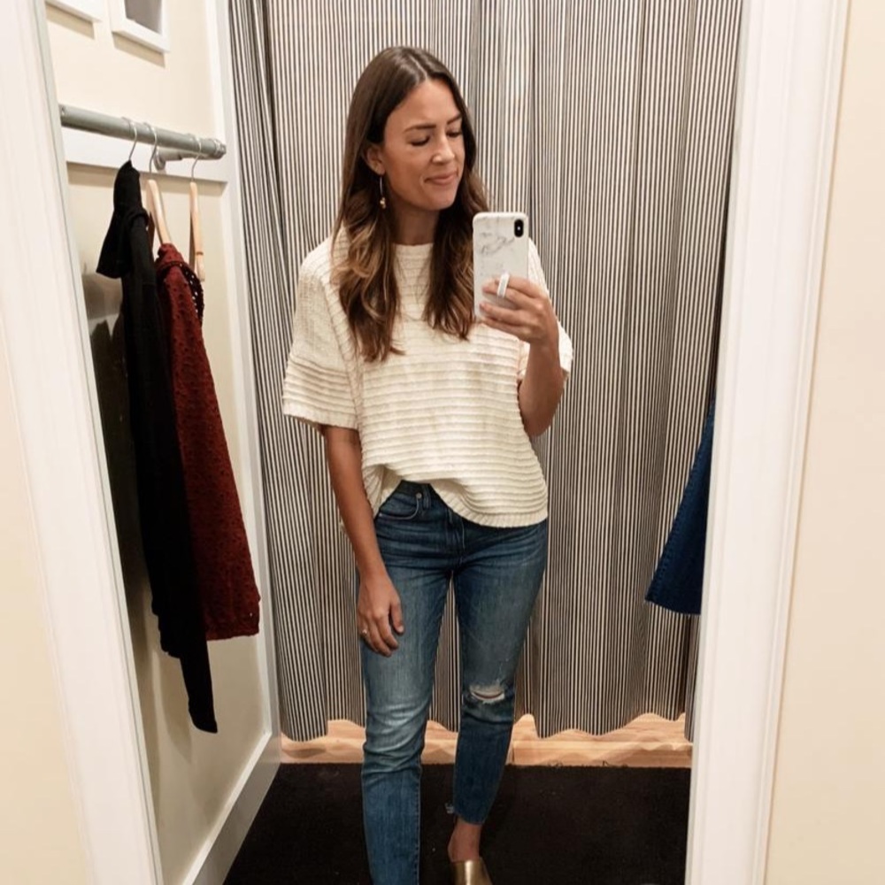 Madewell Lace-back Sweater Tee